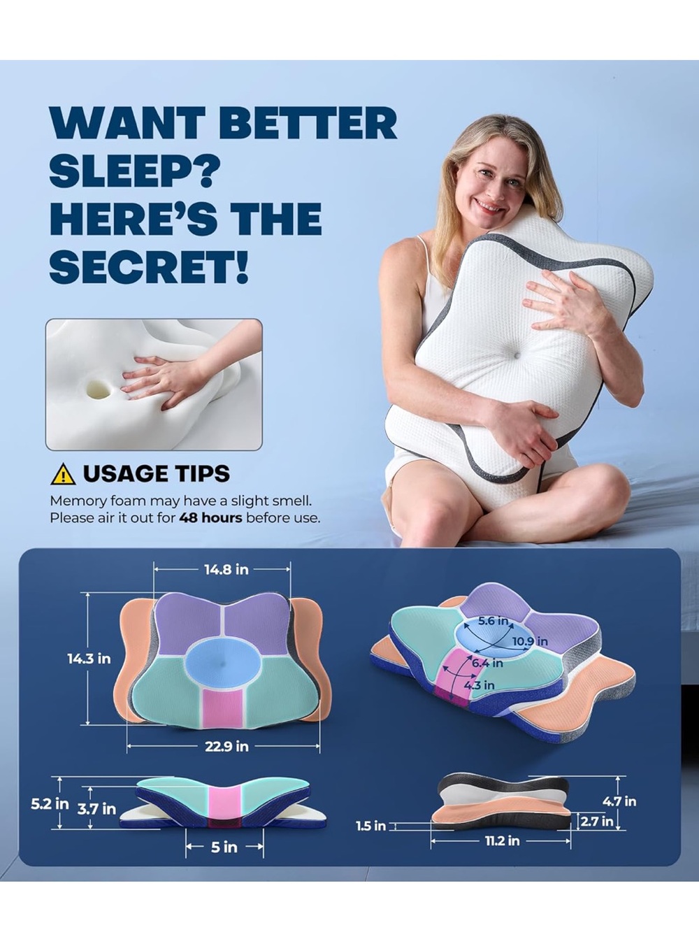 Cervical neck pillow - Picture 6 of 7